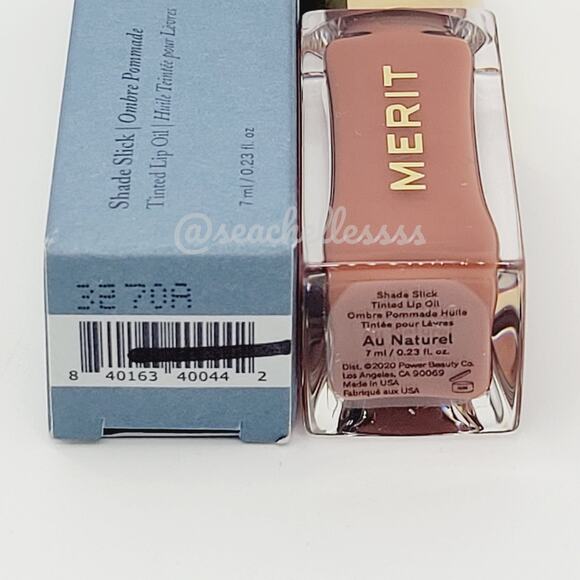 Au Naturel Shade Slick Tinted Lip Oil Merit Brand New In Box - Picture 3 of 7